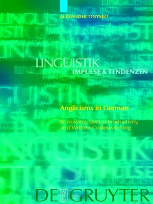 cover image of Anglicisms in German